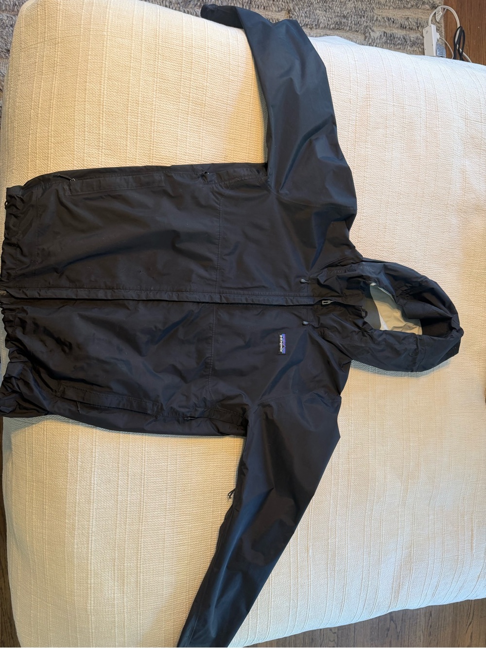 Patagonia Black Hooded Rainshell Jacket